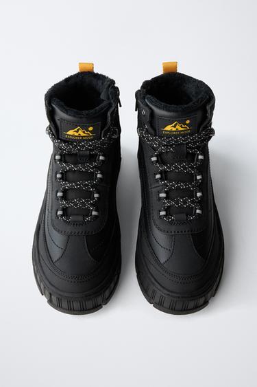 Zara TECHNICAL ANKLE BOOTS - Black