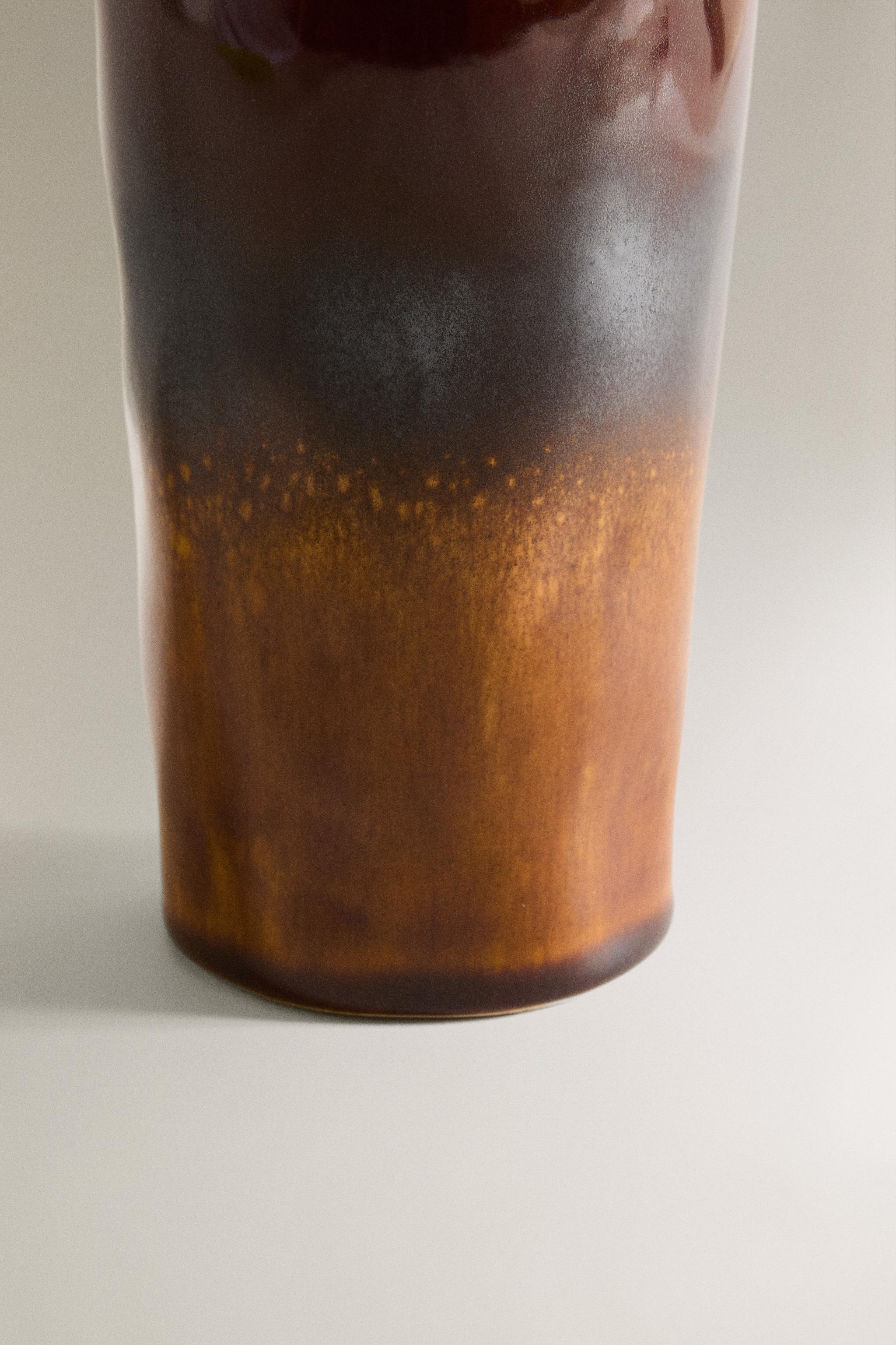 TALL COLORED CERAMIC VASE