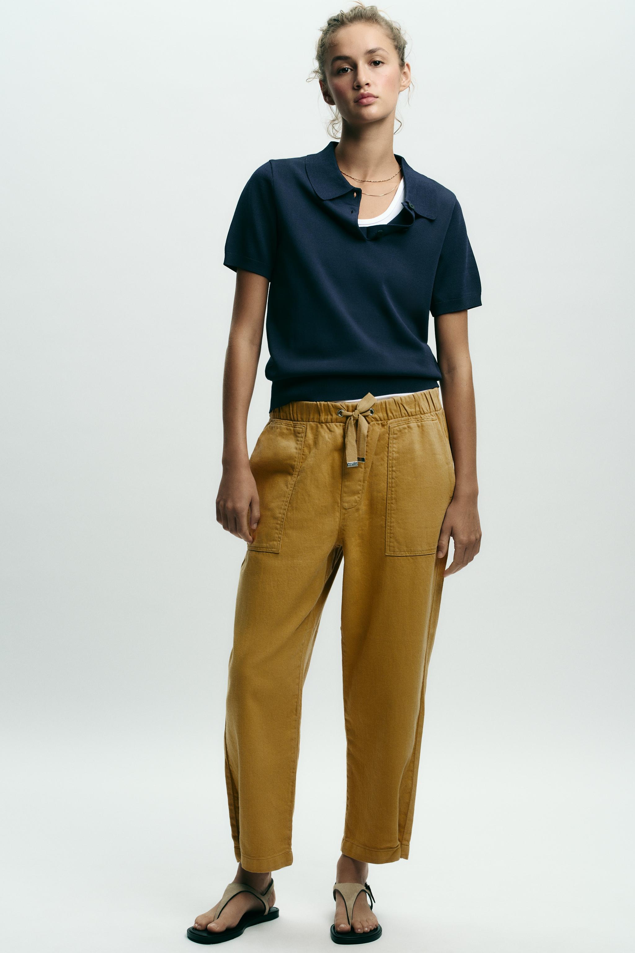 ☆ドイツ発*ZARA*新作*プレスボタンカフジョガーパンツ☆ ☆ドイツ発*ZARA*ジョガーウエストリラックスパンツ/BLUE GREY☆