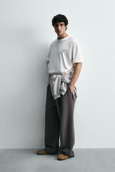 EMBROIDERED INTERLOCK T-SHIRT - White by Zara - Image 3