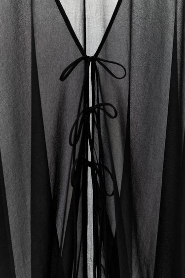 TOP GEORGETTE À MANCHES BOUFFANTES ÉDITION LIMITÉE - Noir de Zara - Image 5