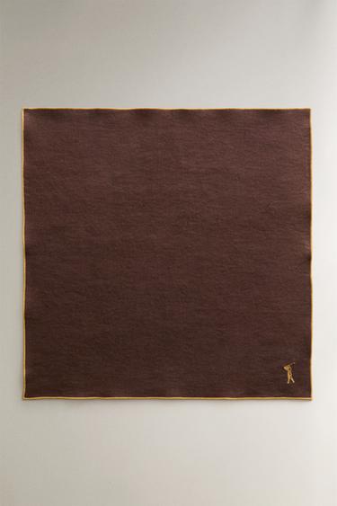 LOT SERVIETTES DE TABLE GOLF (LOT DE 2) - Marron / Vert de Zara - Image 1