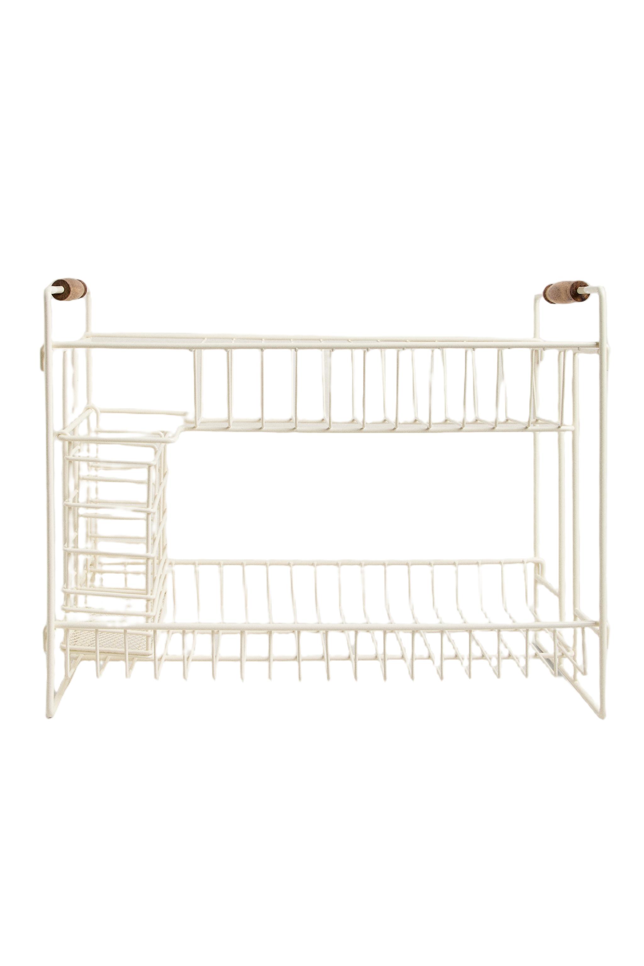 LACQUERED METAL DISH RACK - Cream | ZARA United States