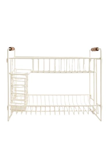 Zara LACQUERED METAL DISH RACK - Cream
