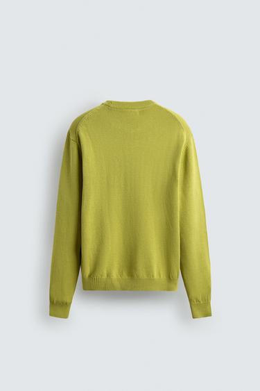 PULL LÉGER EN COTON - Citron vert de Zara - Image 8