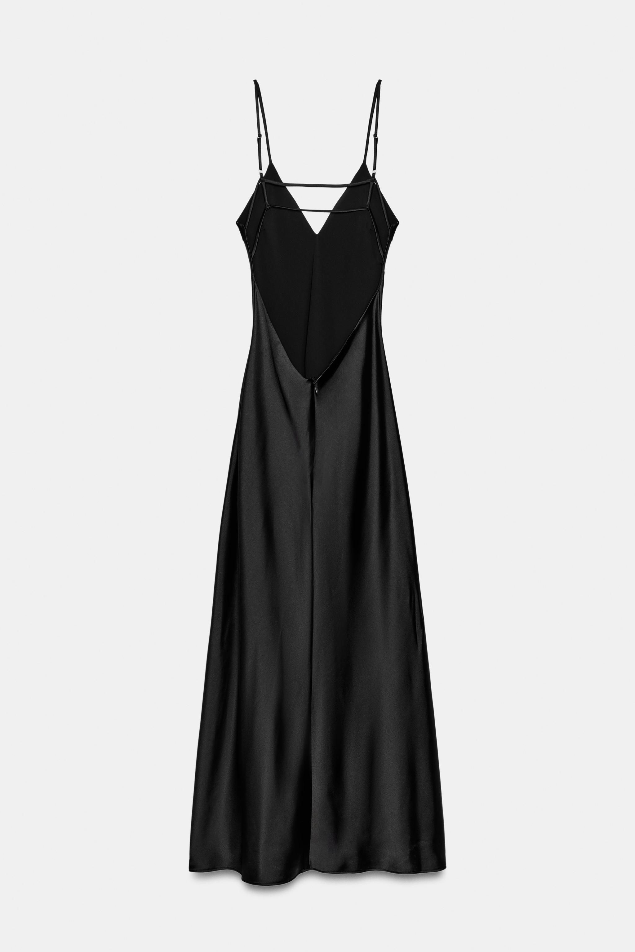 satin black midi dress STRAPPY - short sleeve button down Duration:4 Days Winter Smocked A-line Dresses The midi