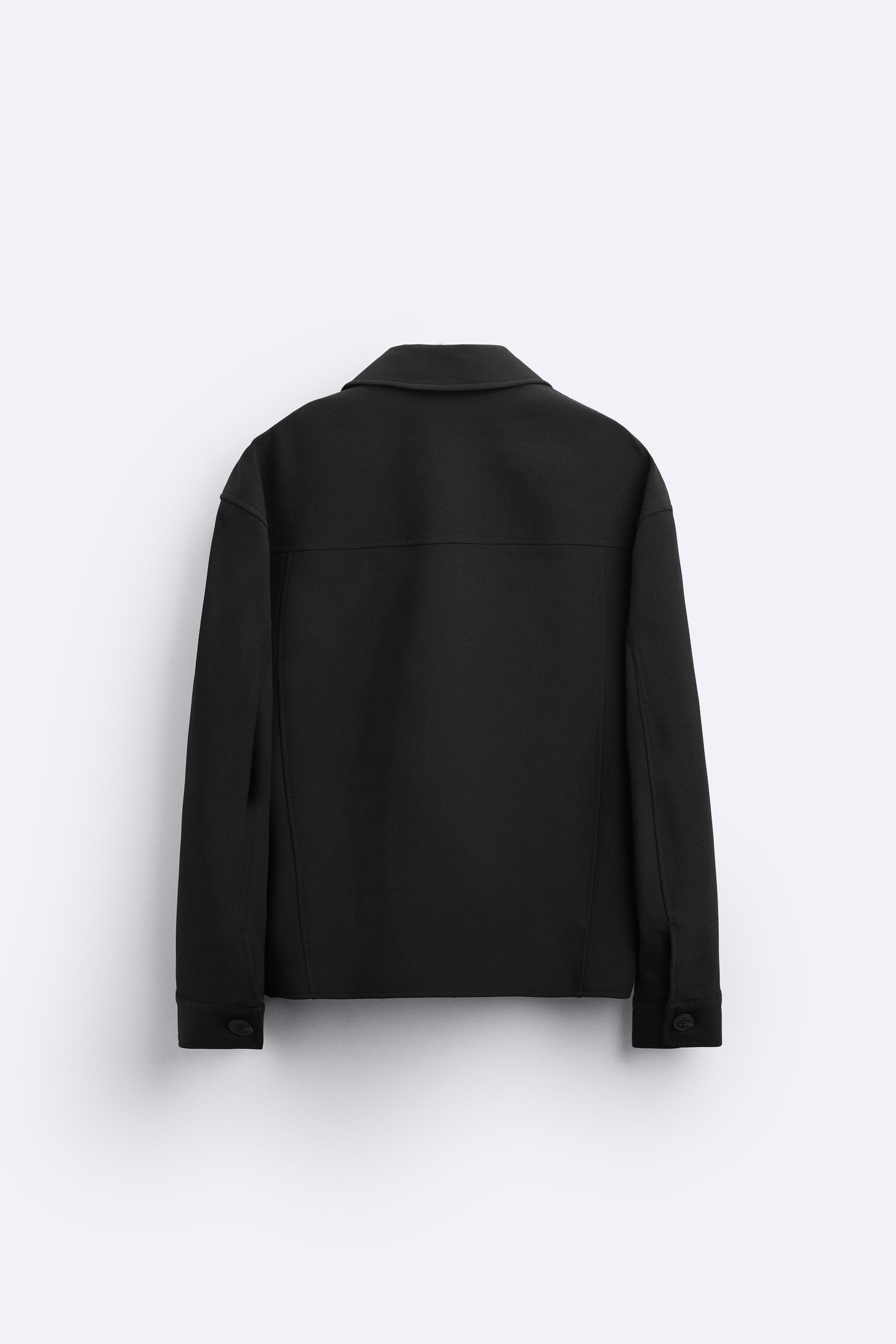 BOXY FIT OVERSHIRT - Black