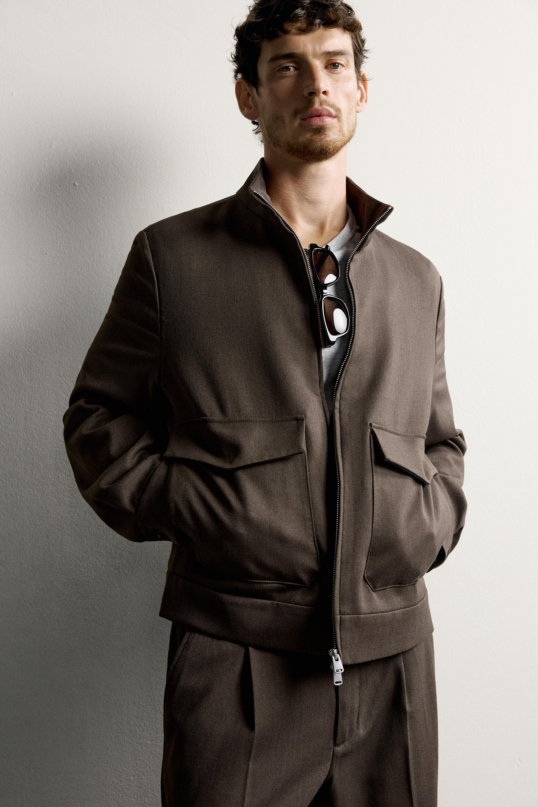 REGULAR FIT ZIP OVERSHIRT