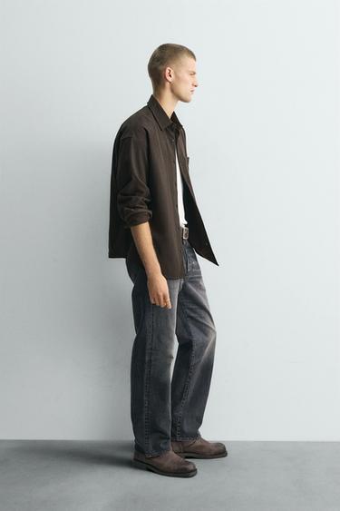 CHEMISE FLUIDE COUPE DÉCONTRACTÉE ÉDITION LIMITÉE - Marron foncé de Zara - Image 3