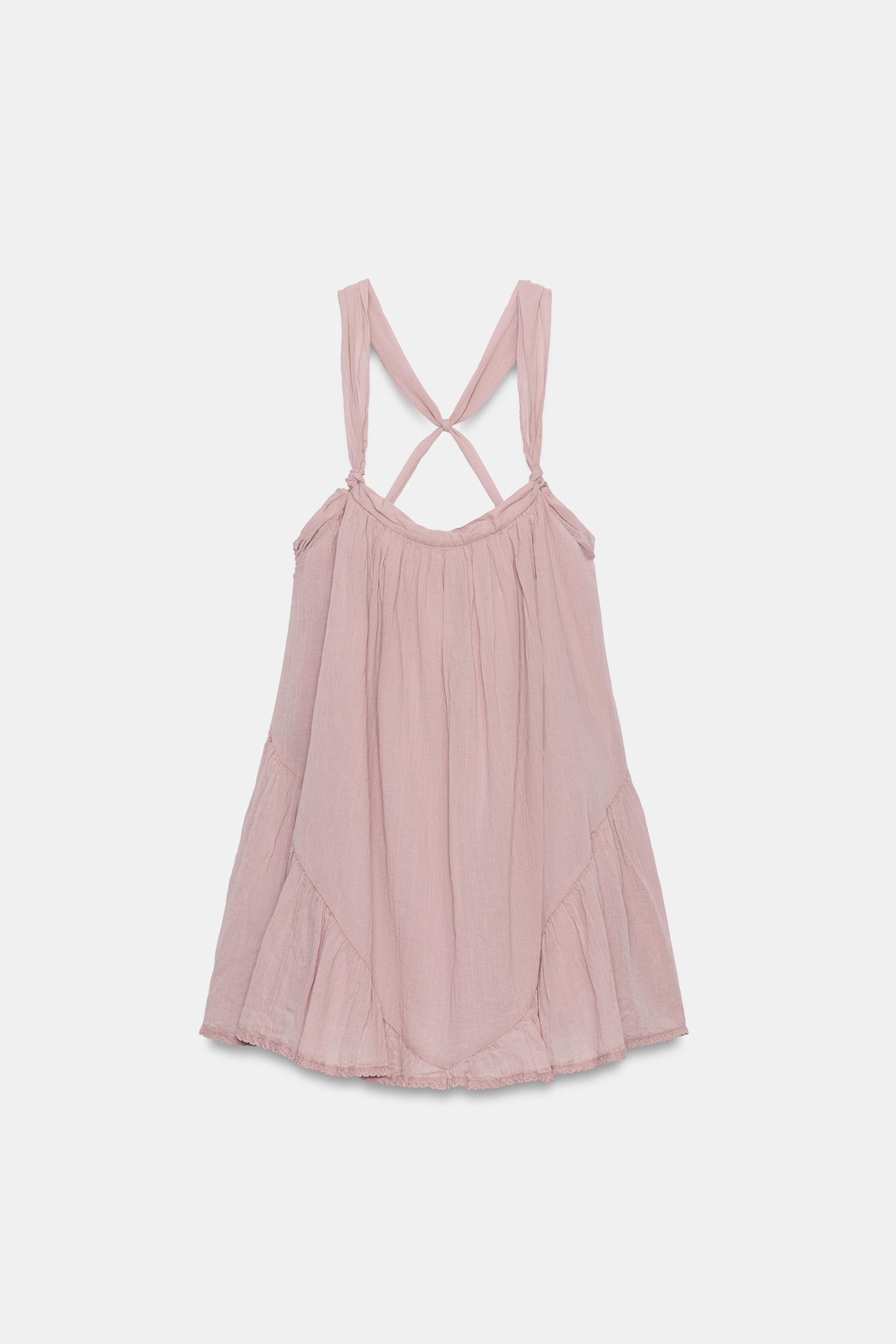 GAUZE STRAPPY MINI DRESS