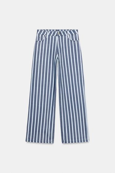 JEAN ZW COLLECTION LOOSE TAILLE MOYENNE RAYURES - Bleu de Zara - Image 3