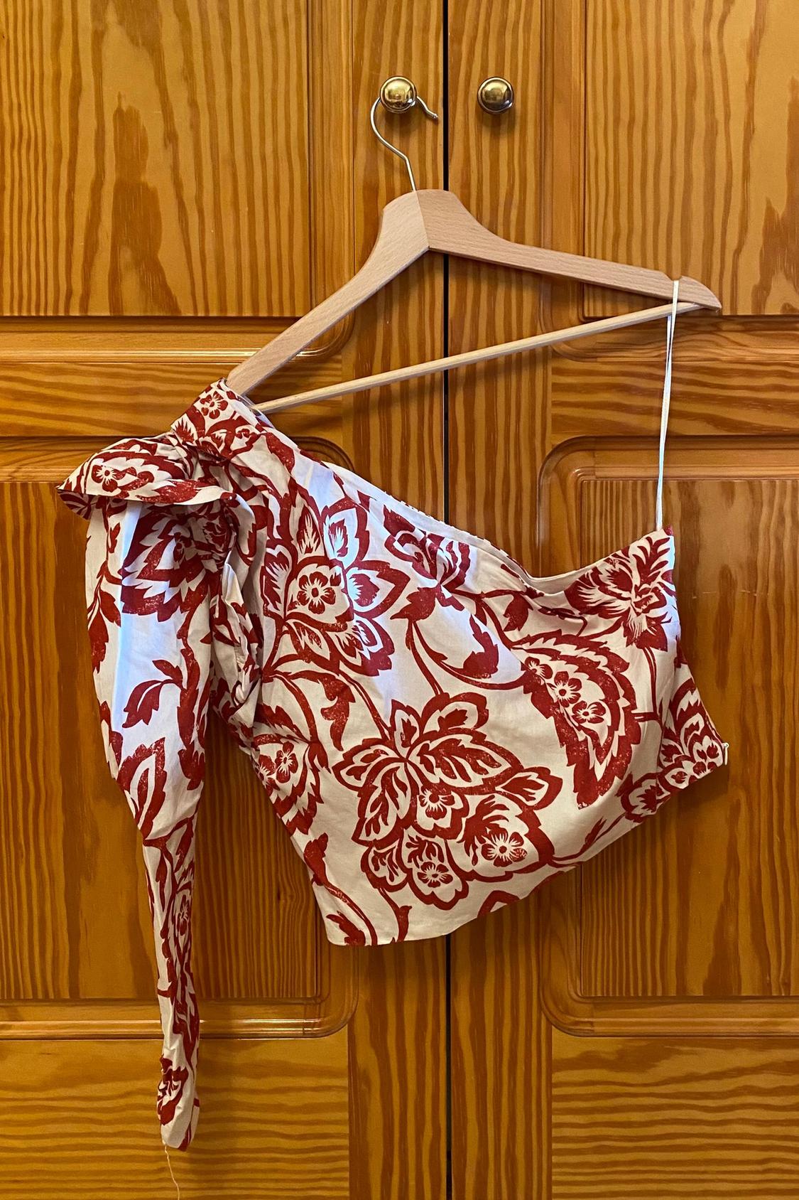 PRINTED POPLIN TOP