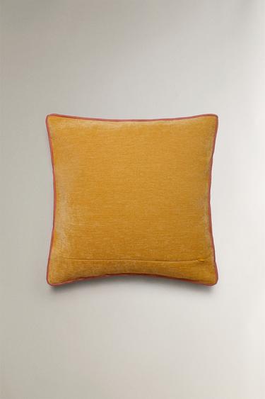 CHENILLE CUSHION COVER - Mustard by Zara - Image 2