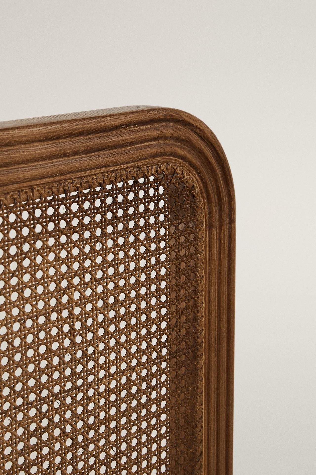 ASH AND RATTAN HEADBOARD — Brown