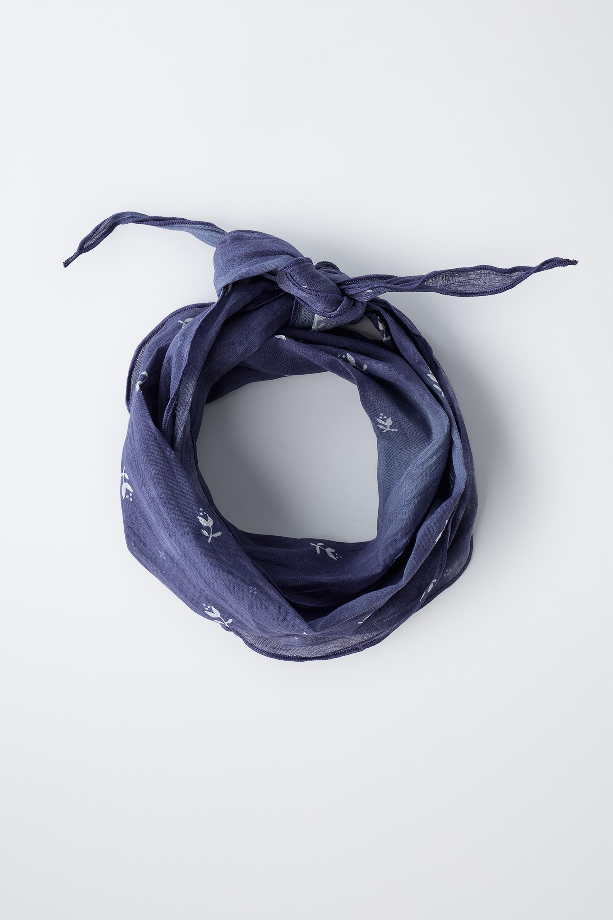 BANDANA À FLEURS EFFET FROISSÉ