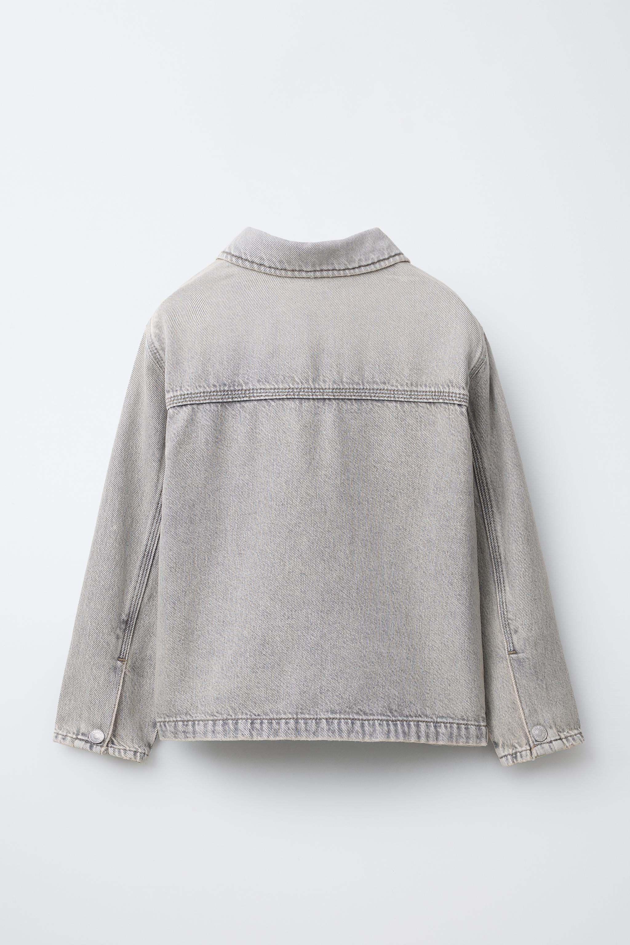 WASHED EFFECT POCKET OVERSHIRT - Light gray | ZARA United States