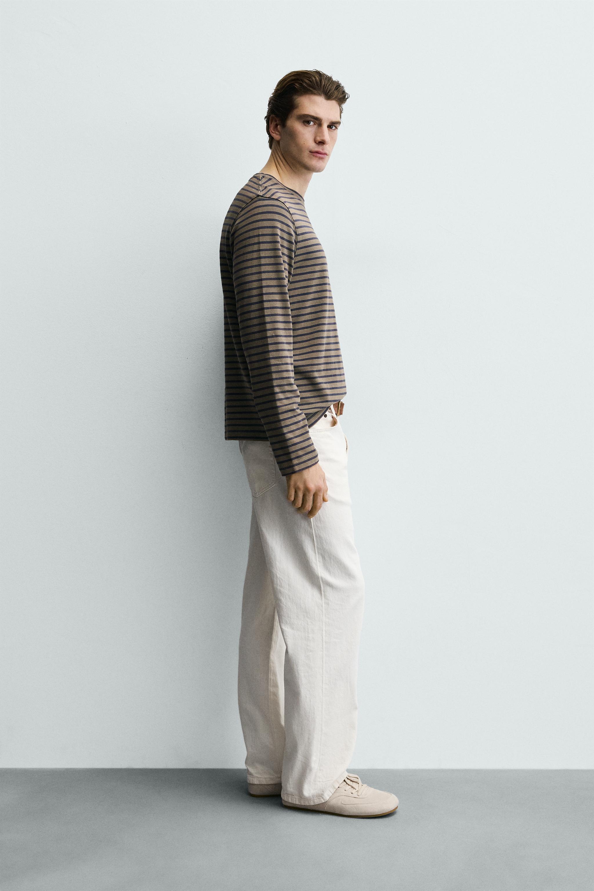 WASHED STRIPED T-SHIRT