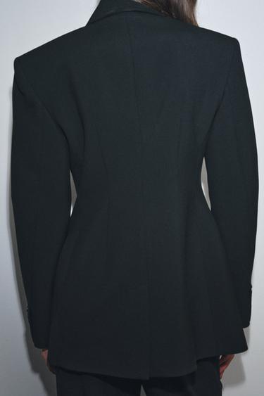 ZW COLLECTION TAILORED BUTTON BLAZER - Black by Zara - Image 2