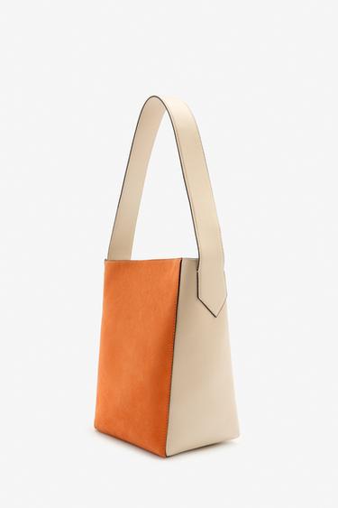 Zara SUEDE SHOPPER BAG LIMITED EDITION - Multi-color