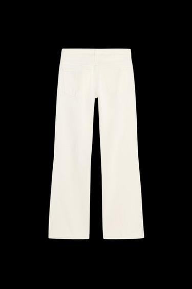 JEANS ZW COLLECTION FLARE TIRO MEDIO LAZADAS - Blanco de Zara