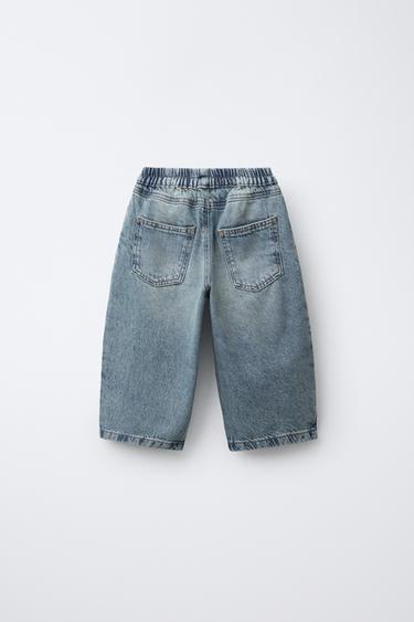 Zara 燈籠版牛仔褲 - 淡藍色