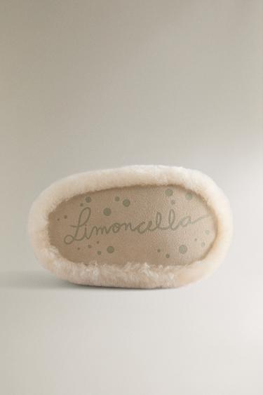KIDS' THE ANIMALS OBSERVATORY FAUX FUR SLIPPERS - Beige by Zara - Image 4