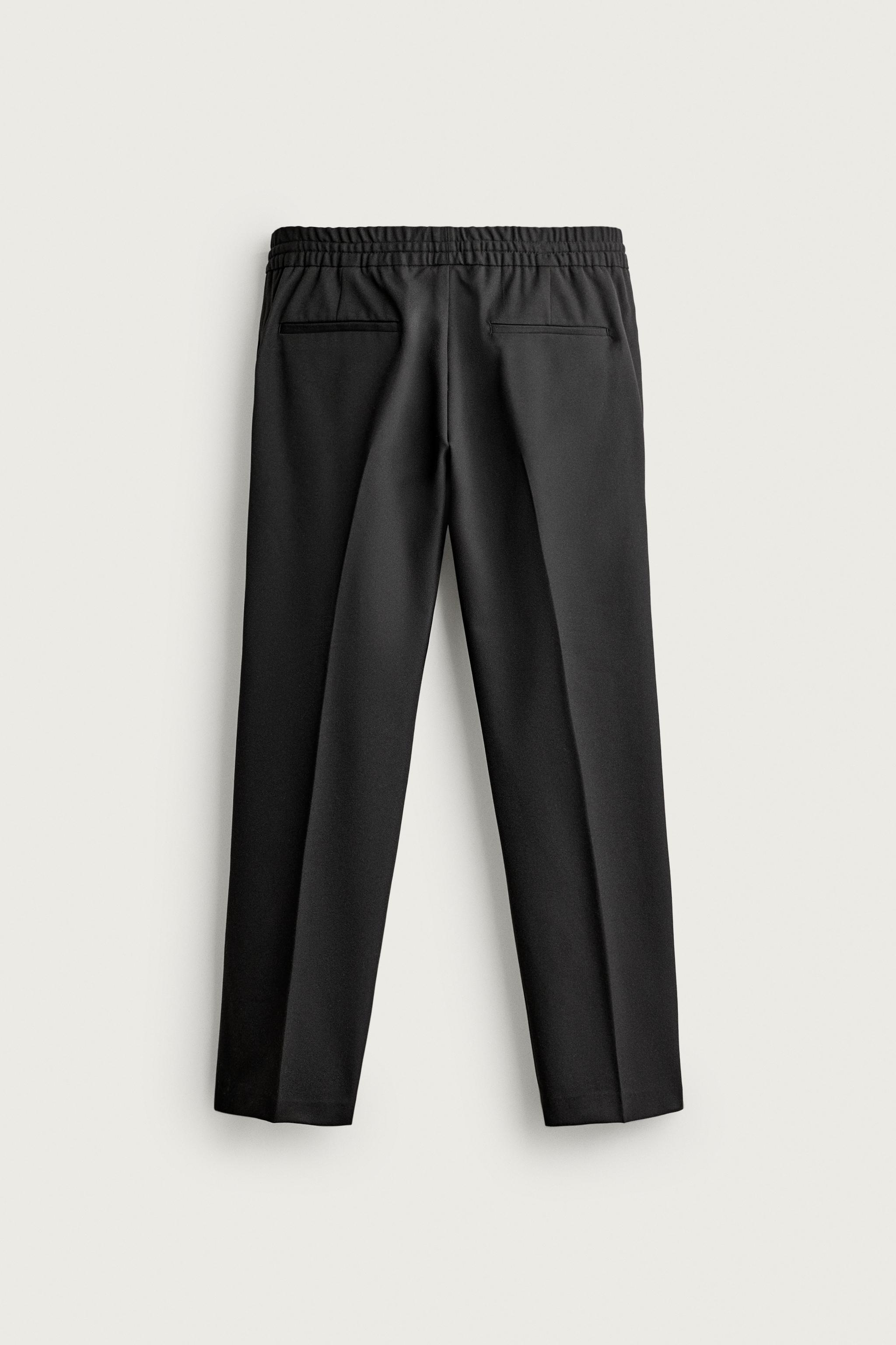 COMFORT JOGGER WAIST PANTS — Black