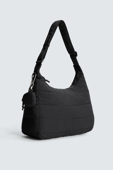 QUILTED NYLON BAG - Black by Zara - Image 1