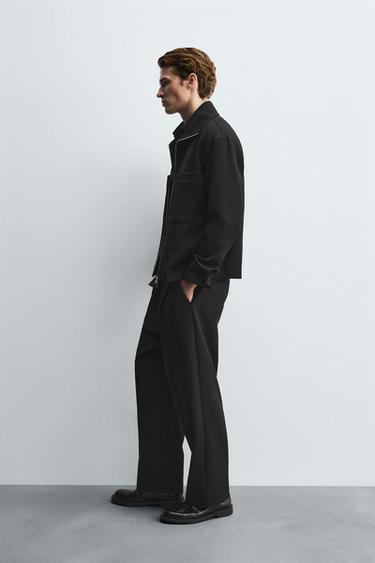 SURCHEMISE COUPE CARREE ZIP - Noir de Zara - Image 3