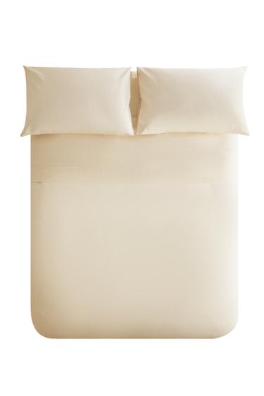 SATEEN DUVET COVER (1000 THREAD COUNT) - Cream by Zara