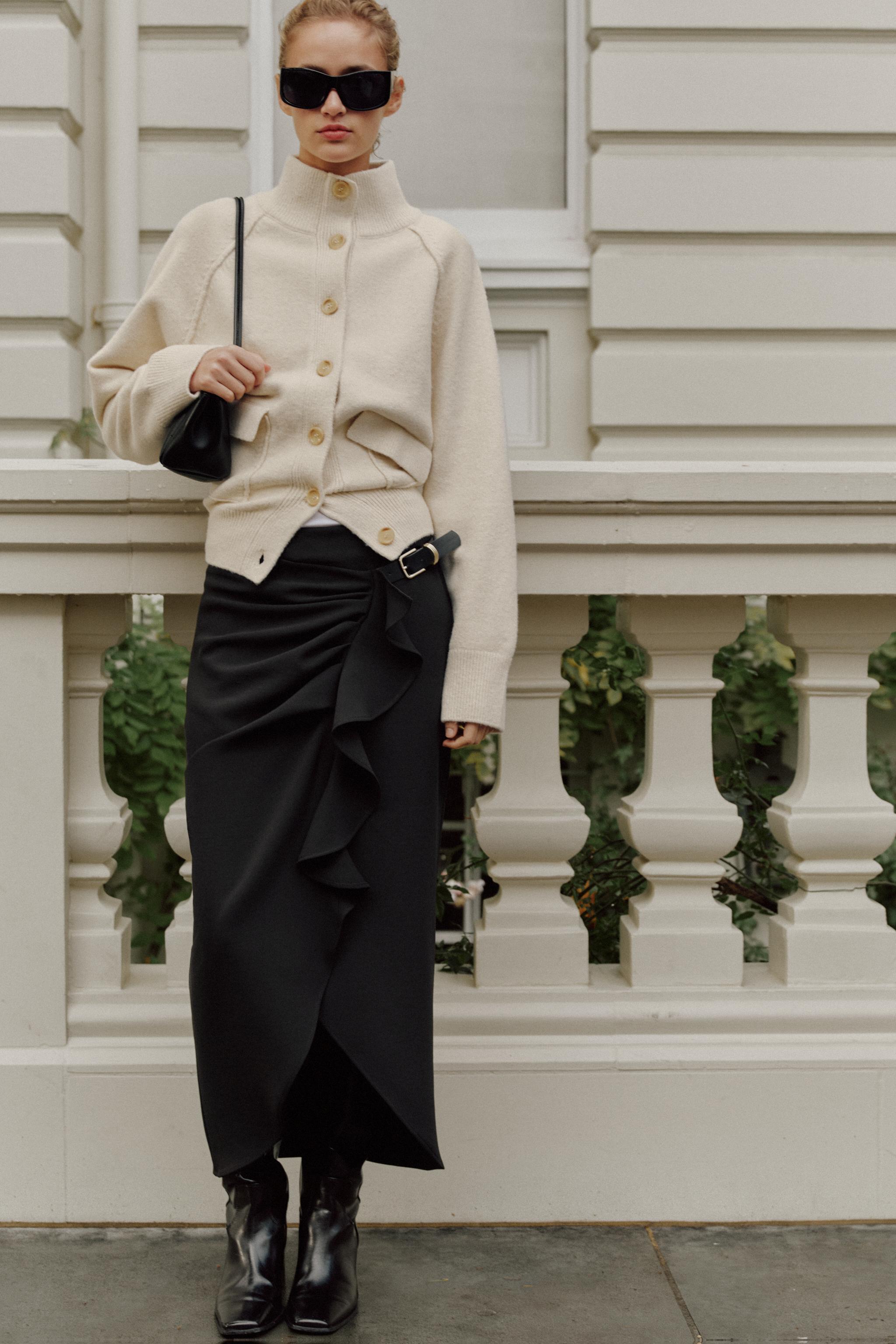 Midi Skirt With Ruffles by Zara