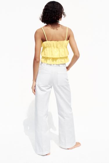 JEAN Z1975 WIDE LEG TAILLE HAUTE CEINTURE - Blanc de Zara - Image 6