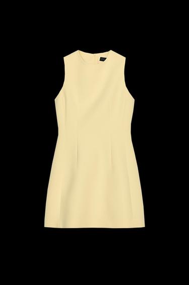 KURZES KLEID MIT WEITEM SCHNITT ZW COLLECTION - Hellgelb von Zara - Bild 0
