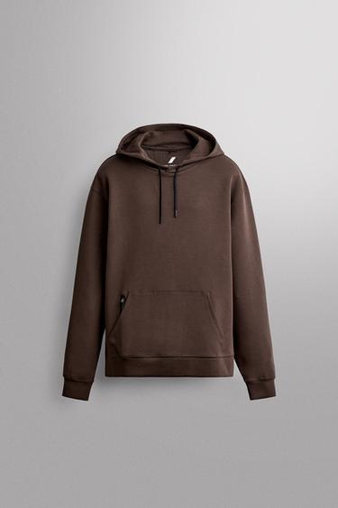 Zara TECHNICAL HOODIE - Brown