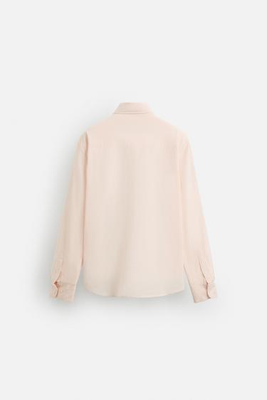 CHEMISE REGULAR FIT - Rose clair de Zara - Image 8