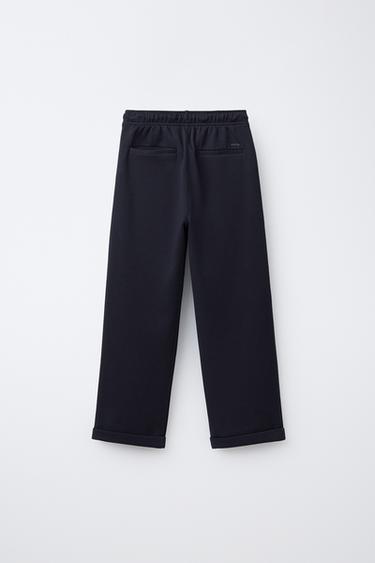 COMFORT TROUSERS WITH DRAWSTRINGS - Navy blue by Zara - Image 1