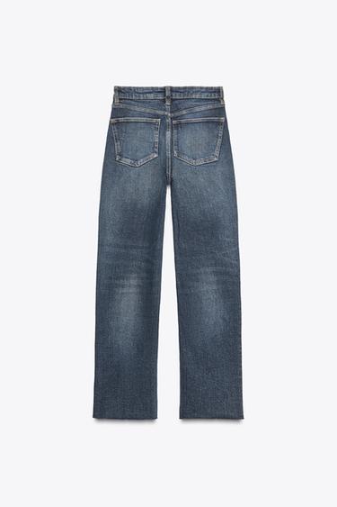 TRF CROPPED HIGH-WAIST BELL BOTTOM JEANS - Bleu marine de Zara - Image 1