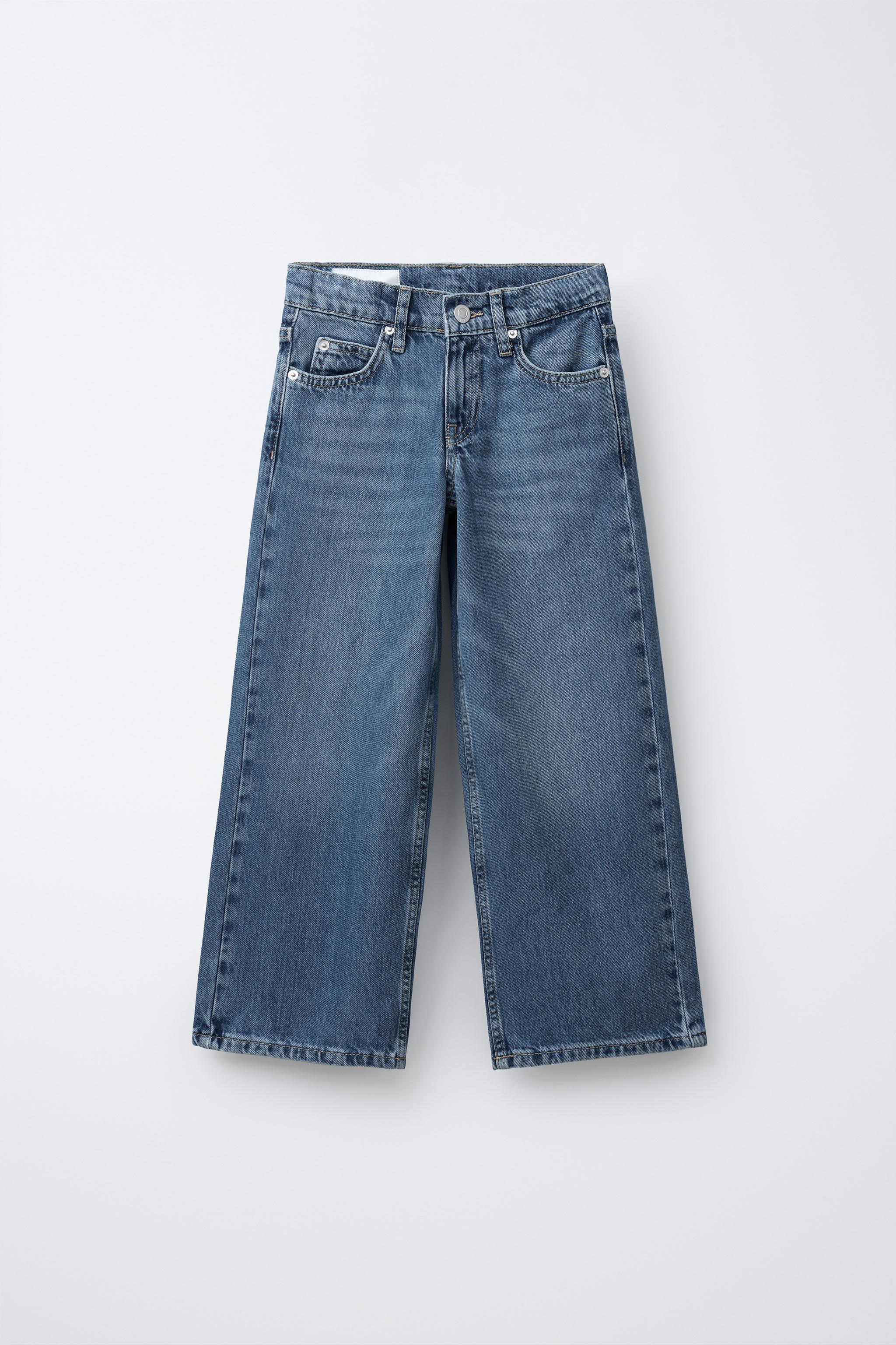 WIDE LEG JEANS WITH ANIMAL PRINT PATCHES