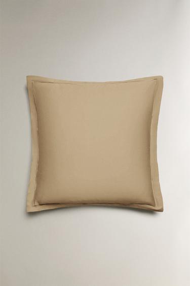 SATEEN PILLOWCASE WITH FESTOON DESIGN (300 THREAD COUNT) — Sand 2