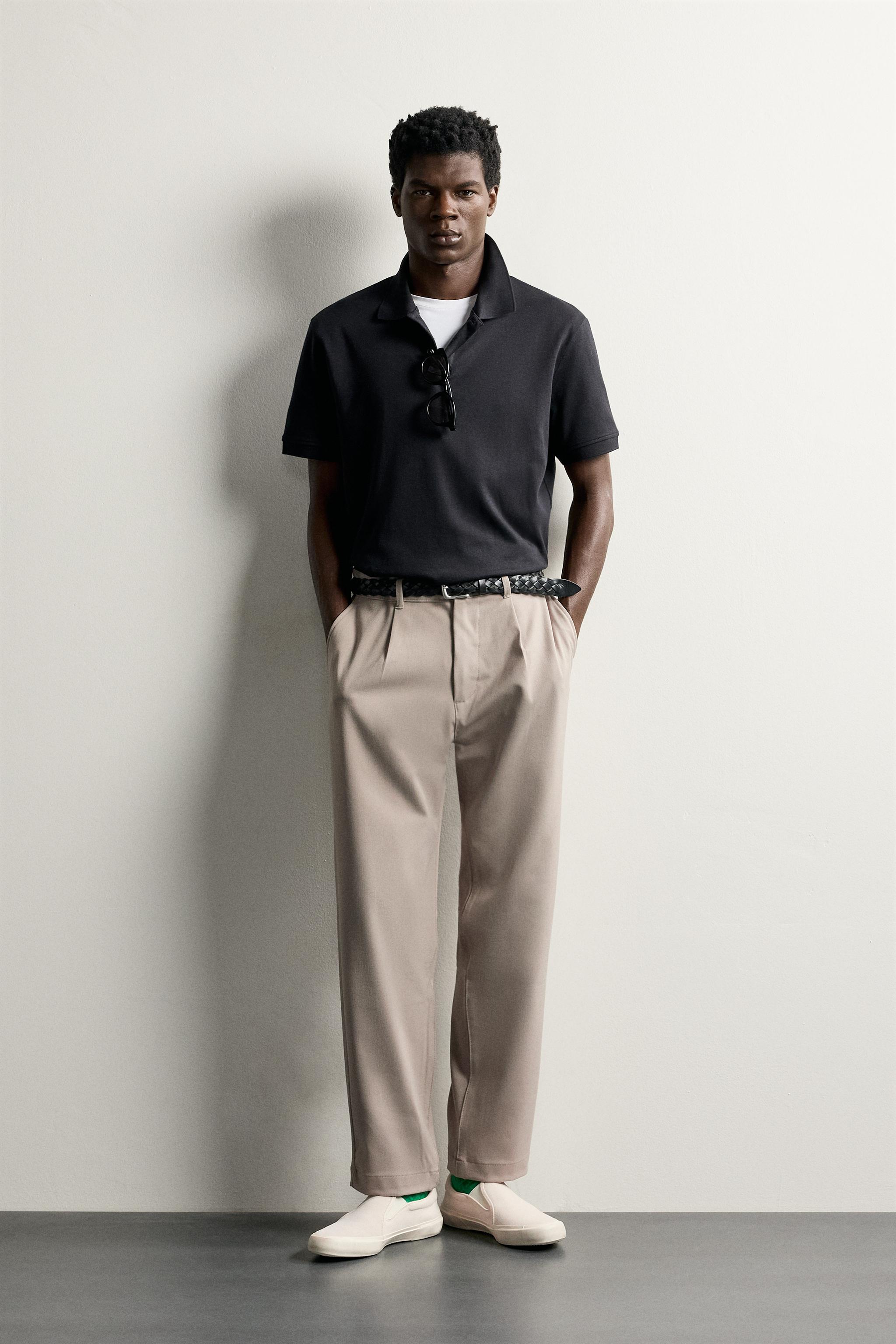 Zara RELAXED FIT PİLİLİ PANTOLON