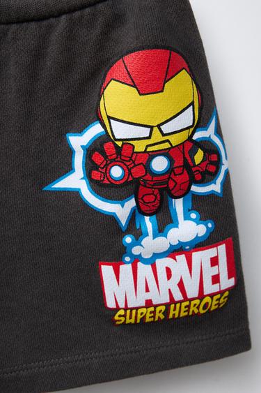 THE AVENGERS © MARVEL PRINT PLUSH BERMUDA SHORTS - Anthracite grey by Zara - Image 3