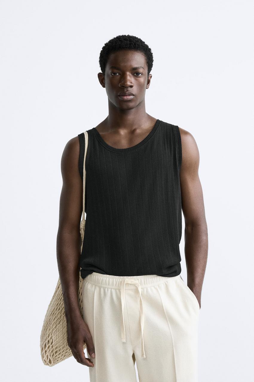 TANK-T-SHIRT AUS LYOCELLMISCHGEWEBE - Schwarz | ZARA Deutschland 