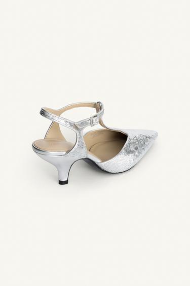 CHAUSSURES À TALONS PAILLETTES LIMITED EDITION - Gris de Zara - Image 7