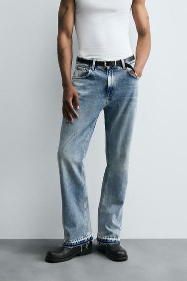 FLARE FIT JEANS - Mid-blue by Zara