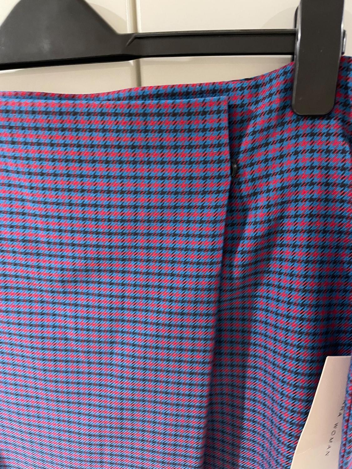 CHECK WRAP SKIRT - Image 3