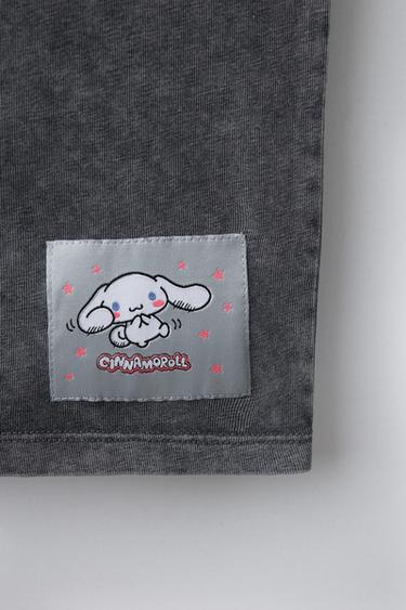 FADED-EFFECT T-SHIRT WITH CINNAMOROLL © SANRIO PRINT - Anthracite grey by Zara - Image 3