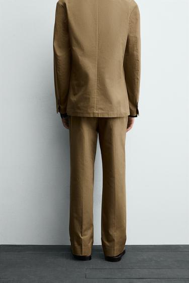 PANTALON DE COSTUME À PLIS ÉDITION LIMITÉE - Marron clair de Zara - Image 2