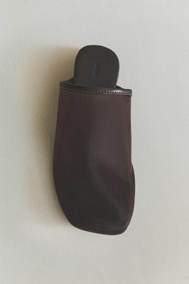 MULE EM MESH - Marrom da Zara