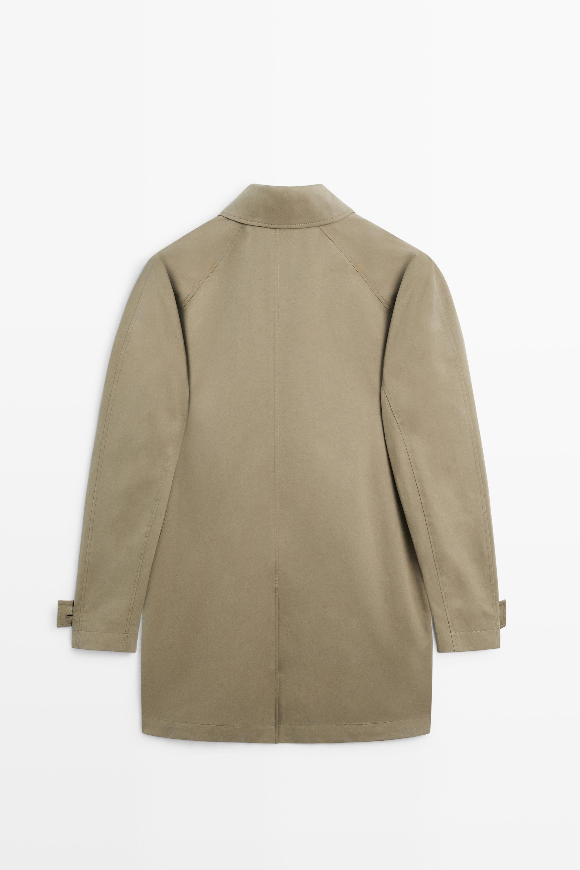Oversize long 100% cotton trench coat