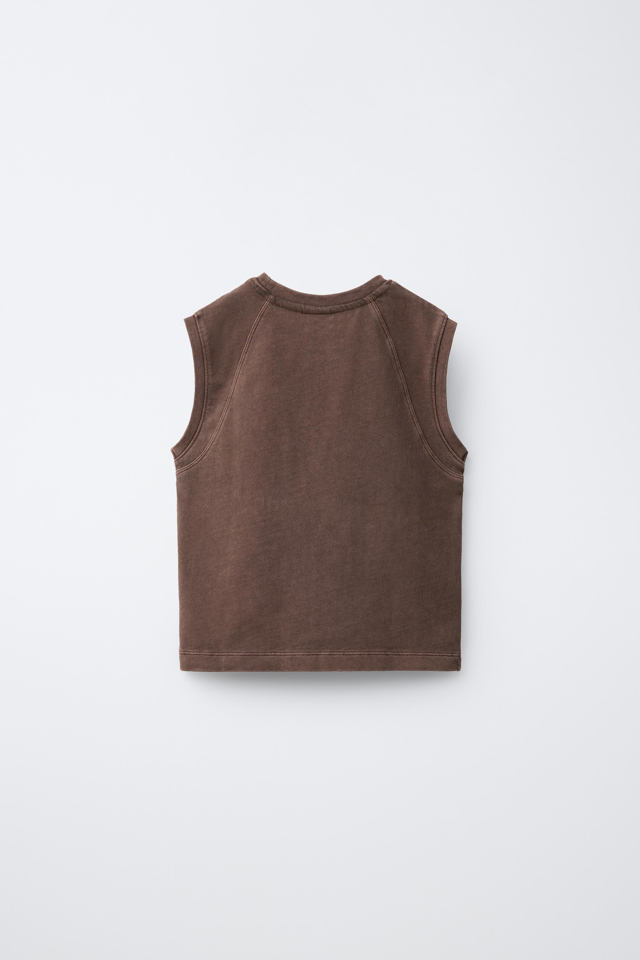 Детские топы Zara PLAIN SLEEVELESS TOP — фото 3